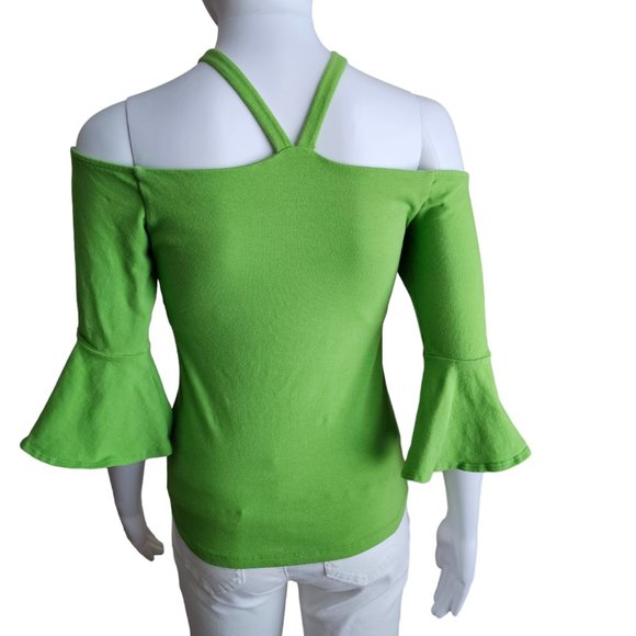 BOSTON PROPER SS Halter CS Ruffle Sleeve Size: X-Small - Picture 2 of 6